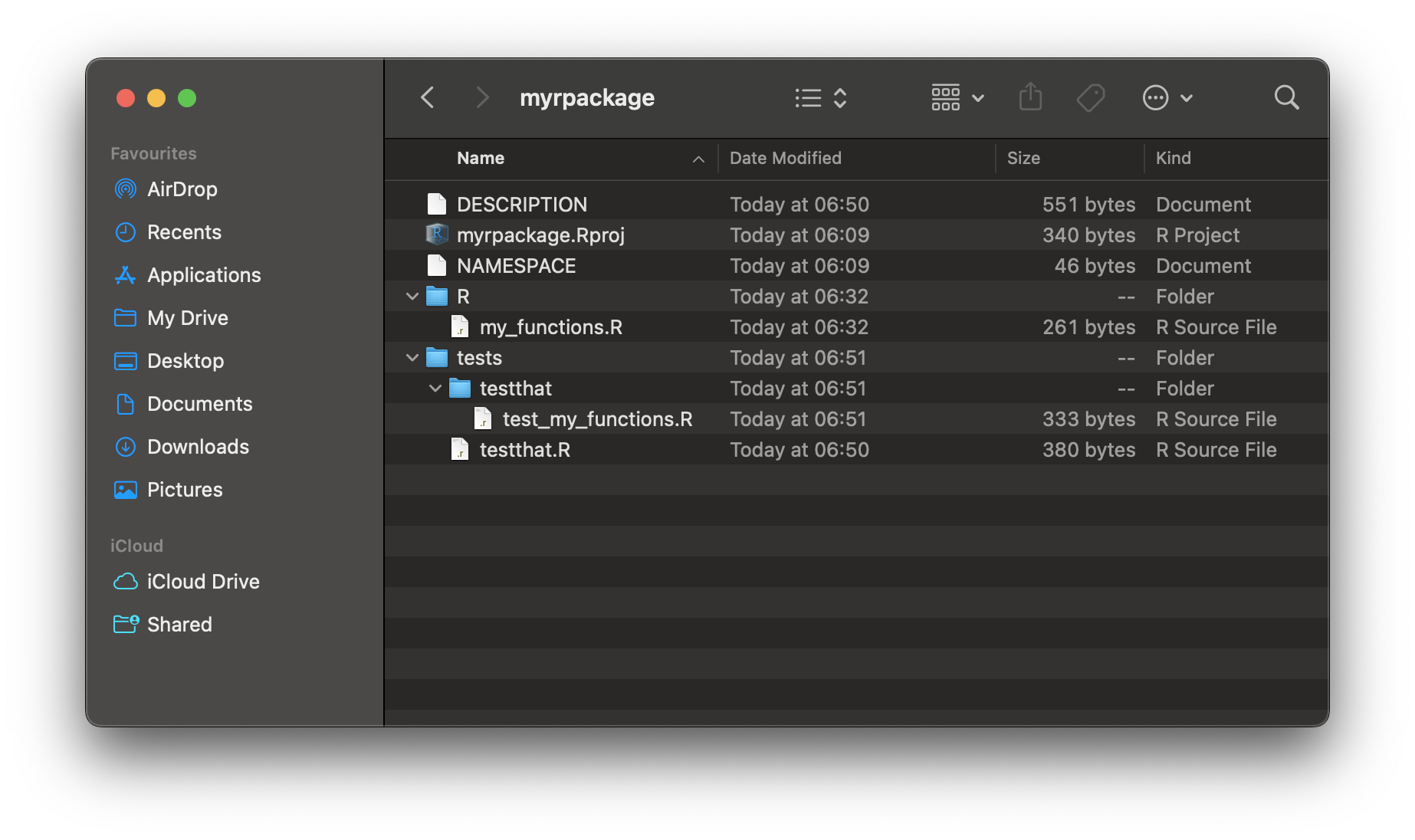 Image 5 - Directory structure after adding the test files